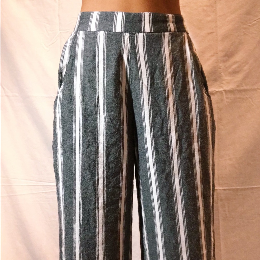 Striped Beachy Grey Pants